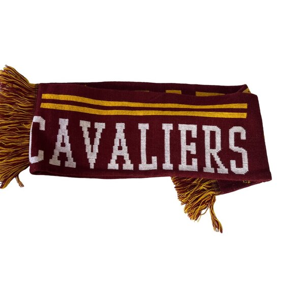 Cleveland Cavaliers NBA Knit Scarf Maroon Gold Winter Fanwear - Picture 3 of 7